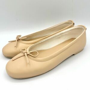 Von Holzhausen The Ballet Flat latte neutral beige vegan shoes bow toe